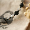 Polaris bracelet made of lava beads with silver accents